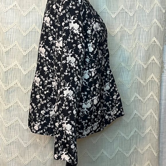 Coldwater Creek Sz 18 Black Ivory Button Down Suit Classic Business Jacket - Picture 6 of 11